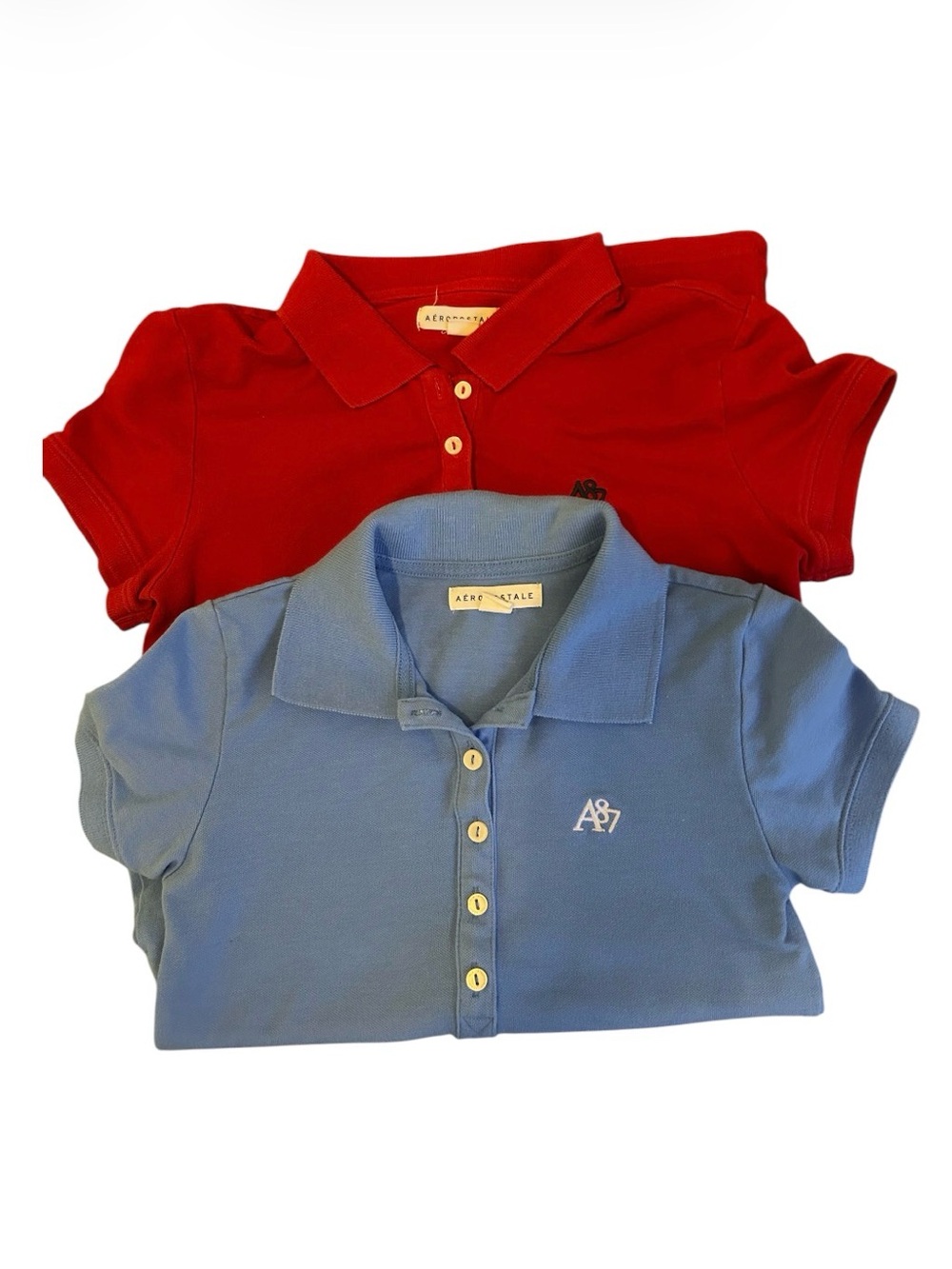 Aeropostale Kids Polo Shirts in Red and Light Blue size XS